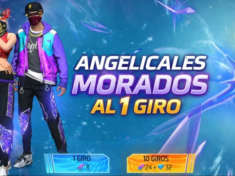 Angelicales morados de Free Fire